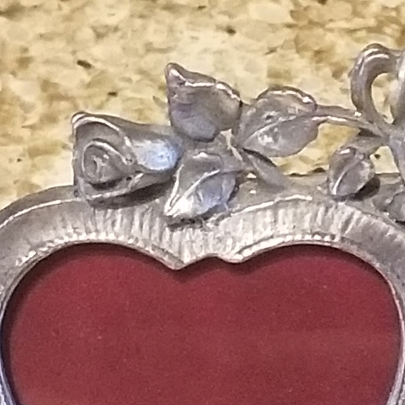 Valentine's Double HEART PEWTER Picture FRAME - Picture 7 of 16